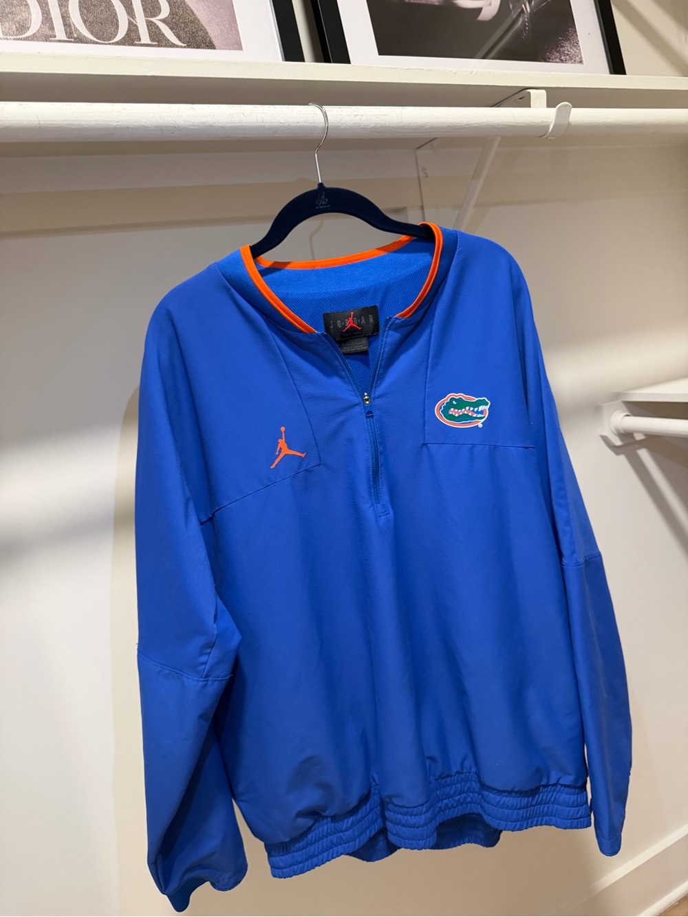 Jordan Royal Blue & Orange Quarter-Zip Pullover